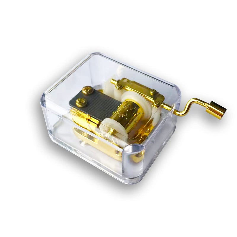 BinkeGG Acrylic Hand Crank Music Box with Sankyo Musical Mechanism Tune: Canon in D Major - Image 5